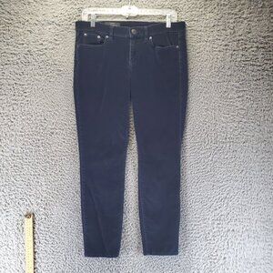 J. Crew Jeans Womens Size 28 Navy Blue Toothpick Skinny Stretch Corduroy